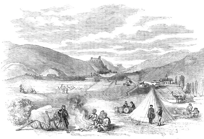 Framed Print : Balaclava, the Scene of the Successful Cavalry Charge, 1854. Creator: Unknown Framed Print : Balaclava, the Scene of the Successful Cavalry Charge, 1854. Creator: Unknown
