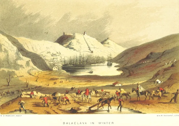 Framed Print : Balaclava in Winter, 1855. Creator: M & N Hanhart Framed Print : Balaclava in Winter, 1855. Creator: M & N Hanhart