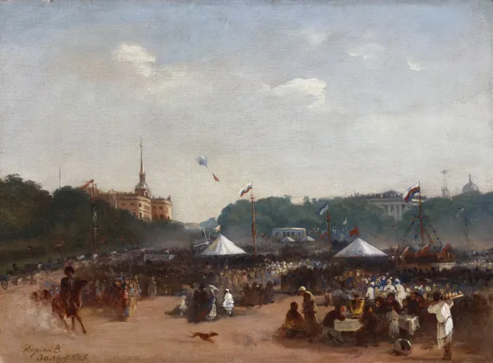 Framed Print : The Balagans on the Field of Mars in Saint Petersburg, 1869 Framed Print : The Balagans on the Field of Mars in Saint Petersburg, 1869