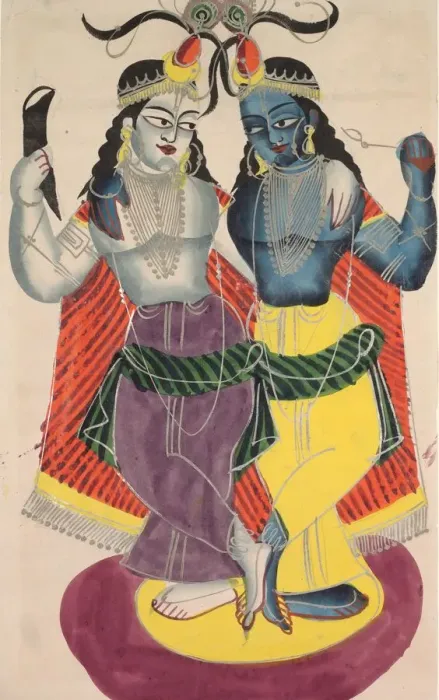 Framed Print : Balarama and Krishna, 1800s. Creator: Unknown Framed Print : Balarama and Krishna, 1800s. Creator: Unknown