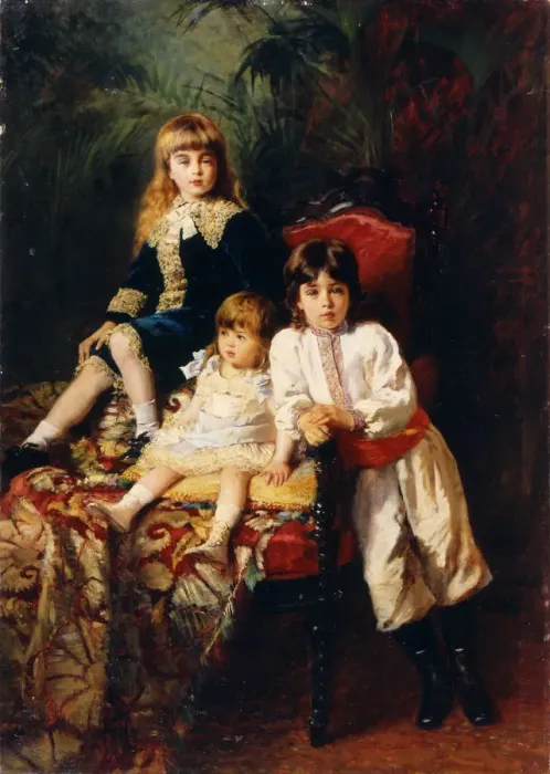 Framed Print : The Balashovs Children, 1880. Artist: Konstantin Makovsky Framed Print : The Balashovs Children, 1880. Artist: Konstantin Makovsky