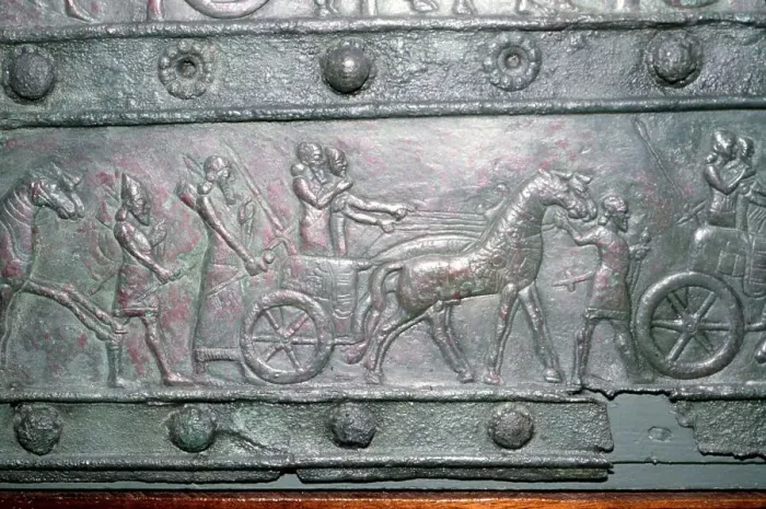 Framed Print : Detail from the Balawat Gates, made for Shalmeneser III, Neo-Assyrian, c858-824 BC Framed Print : Detail from the Balawat Gates, made for Shalmeneser III, Neo-Assyrian, c858-824 BC