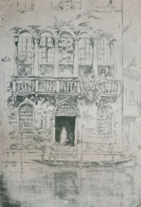 Framed Print : The Balcony, 1879-1880, (1925). Creator: James Abbott McNeill Whistler Framed Print : The Balcony, 1879-1880, (1925). Creator: James Abbott McNeill Whistler