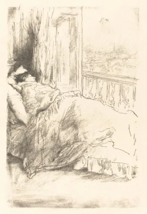 Framed Print : By the Balcony, 1896. Creator: James Abbott McNeill Whistler Framed Print : By the Balcony, 1896. Creator: James Abbott McNeill Whistler