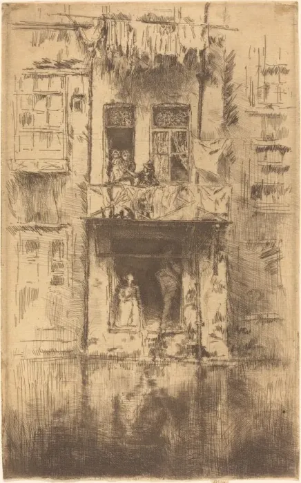 Framed Print : Balcony, Amsterdam, 1889. Creator: James Abbott McNeill Whistler Framed Print : Balcony, Amsterdam, 1889. Creator: James Abbott McNeill Whistler