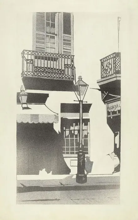 Framed Print : Balcony Railing, 1935 / 1942. Creator: Arelia Arbo Framed Print : Balcony Railing, 1935 / 1942. Creator: Arelia Arbo