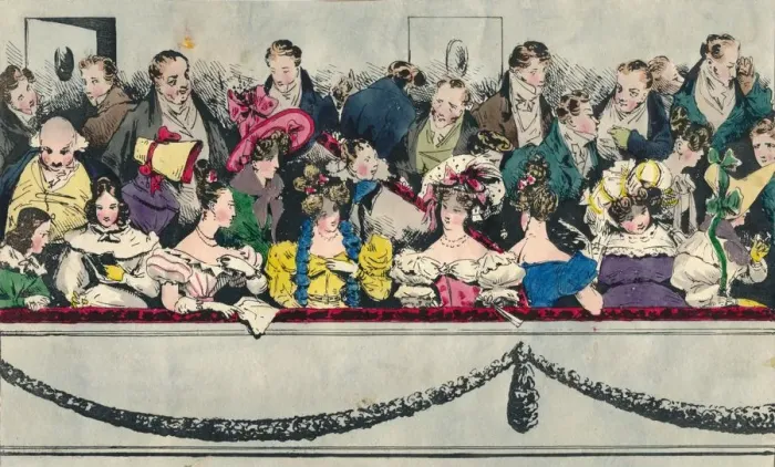 Framed Print : Balcony at the theatre, 19th century? Creator: Unknown Framed Print : Balcony at the theatre, 19th century? Creator: Unknown