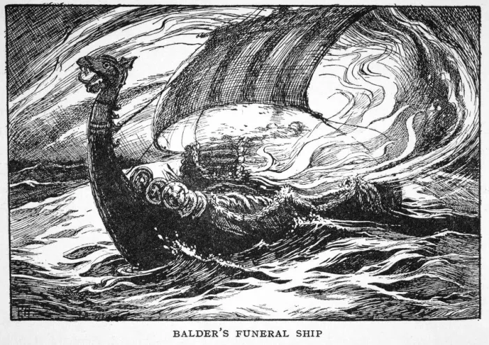 Framed Print : Balders Funeral Ship, 1925 Framed Print : Balders Funeral Ship, 1925
