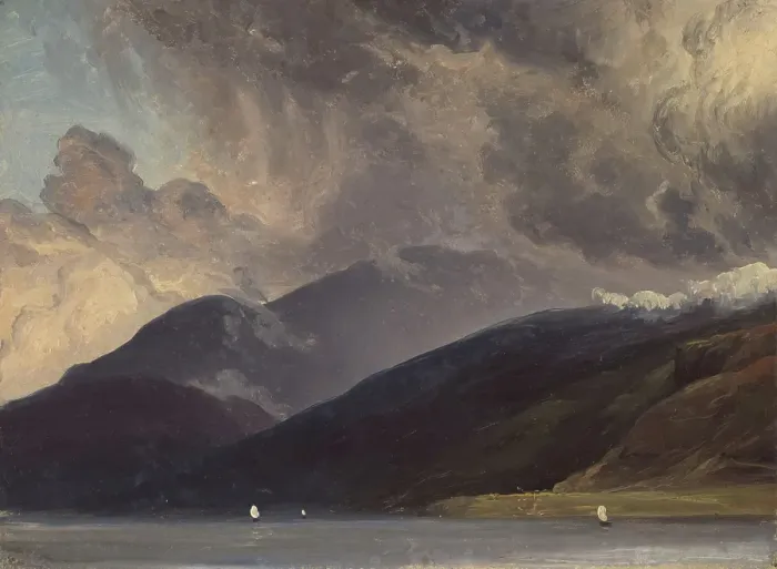 Framed Print : From Balestrand at the Sognefjord, probably 1839. Creator: Thomas Fearnley Framed Print : From Balestrand at the Sognefjord, probably 1839. Creator: Thomas Fearnley