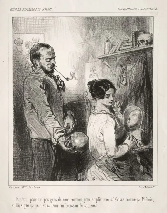 Framed Print : Baliverneries Parisiennes. Creator: Paul Gavarni (French, 1804-1866) Framed Print : Baliverneries Parisiennes. Creator: Paul Gavarni (French, 1804-1866)