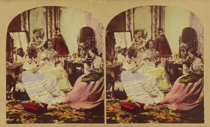 Framed Print : Before the Ball, about 1860. Creators: London Stereoscopic & Photographic Co, Joseph John Elliott Framed Print : Before the Ball, about 1860. Creators: London Stereoscopic & Photographic Co, Joseph John Elliott