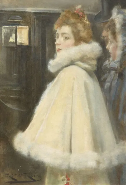 Framed Print : Before the ball. Creator: Ribera Cirera, Roman (1848-1935) Framed Print : Before the ball. Creator: Ribera Cirera, Roman (1848-1935)
