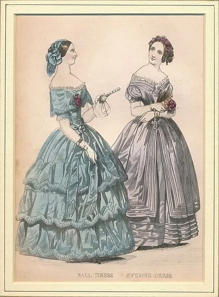 Ball Dress & Evening Dress, 19th century. Creator: Unknown