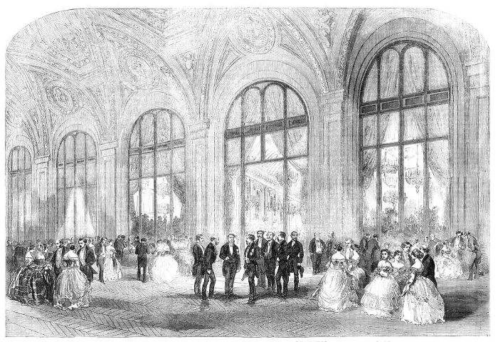 Framed Print : The Ball given by the Minister of the United States, at the Hotel du Louvre, Paris, 1856. Creator: Unknown Framed Print : The Ball given by the Minister of the United States, at the Hotel du Louvre, Paris, 1856. Creator: Unknown