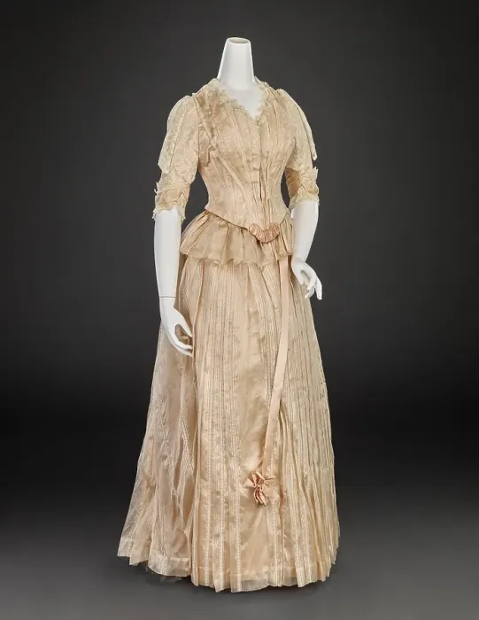 Framed Print : Ball Gown (Bodice, Skirt, Shawl), 1889. Creator: Louis Valentin Framed Print : Ball Gown (Bodice, Skirt, Shawl), 1889. Creator: Louis Valentin
