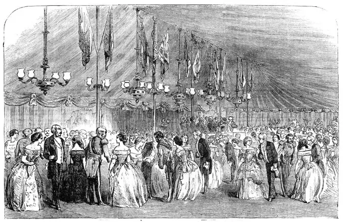 Framed Print : Ball at Hawkstone, to Commemorate the Majority of Hon. Rowland Clegg Hill, 1854. Creator: Unknown Framed Print : Ball at Hawkstone, to Commemorate the Majority of Hon. Rowland Clegg Hill, 1854. Creator: Unknown