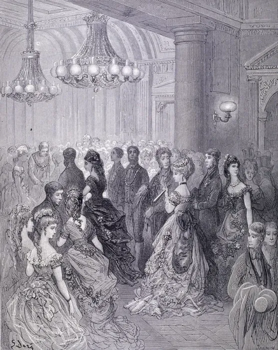 Framed Print : A Ball at the Mansion House, 1872. Artist: Journard Framed Print : A Ball at the Mansion House, 1872. Artist: Journard