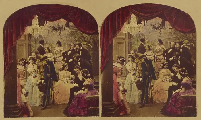 Framed Print : The Ball Room, about 1857. Creators: London Stereoscopic & Photographic Co, Joseph John Elliott Framed Print : The Ball Room, about 1857. Creators: London Stereoscopic & Photographic Co, Joseph John Elliott