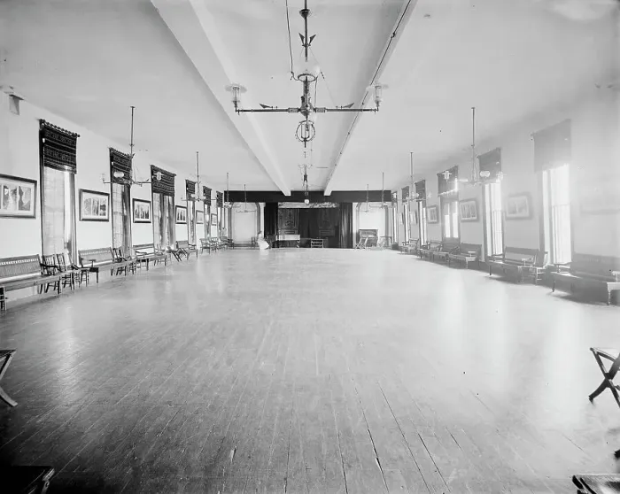 Framed Print : The Ball room, Hotel Kaaterskill, Catskill Mountains, N.Y. between 1900 and 1905. Creator: William H. Jackson Framed Print : The Ball room, Hotel Kaaterskill, Catskill Mountains, N.Y. between 1900 and 1905. Creator: William H. Jackson