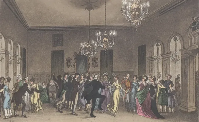 Framed Print : The Ball Room, from Poetical Sketches of Scarborough, 1813. 1813 Framed Print : The Ball Room, from Poetical Sketches of Scarborough, 1813. 1813