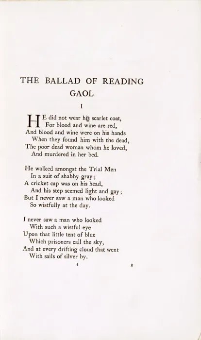 Framed Print : The Ballad of Reading Gaol, 1898. Creator: Unknown. The Ballad of Reading Gaol, 1898. Creator: Unknown Framed Print : The Ballad of Reading Gaol, 1898. Creator: Unknown. The Ballad of Reading Gaol, 1898. Creator: Unknown