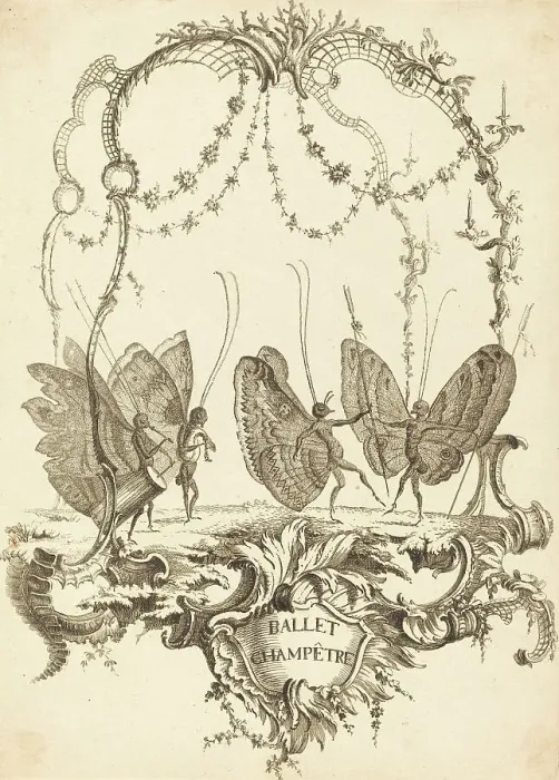 Framed Print : Ballet Champêtre, in or after 1756. Creator: Charles-Germain de Saint-Aubin Framed Print : Ballet Champêtre, in or after 1756. Creator: Charles-Germain de Saint-Aubin