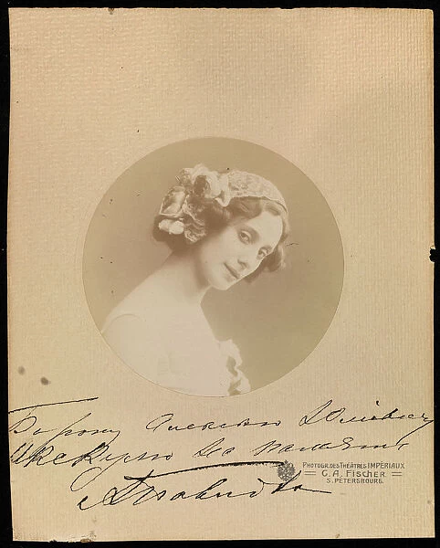 Ballet dancer Anna Pavlova, 1912