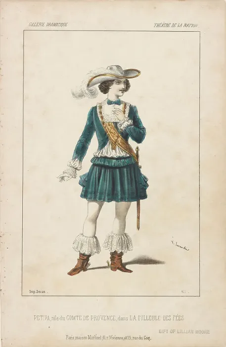 Framed Print : Ballet dancer Marius Petipa (1818-1910) in ballet La filleule des fées by Adolphe Adam, 1849. Creator: Lacauchie, Alexandre (active 1833-1846) Framed Print : Ballet dancer Marius Petipa (1818-1910) in ballet La filleule des fées by Adolphe Adam, 1849. Creator: Lacauchie, Alexandre (active 1833-1846)