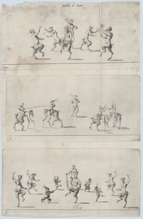 Framed Print : Ballets of Satyrs, 17th century. 17th century. Creator: Anon Framed Print : Ballets of Satyrs, 17th century. 17th century. Creator: Anon