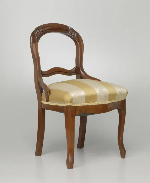 Framed Print : Balloon-back side chair from the home of Robert Smalls, 1875. Creator: Unknown Framed Print : Balloon-back side chair from the home of Robert Smalls, 1875. Creator: Unknown