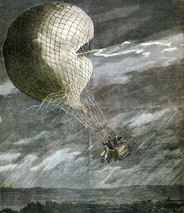 Framed Print : A Balloon struck by lightning near Chicago, Illinois, USA, 1891 Framed Print : A Balloon struck by lightning near Chicago, Illinois, USA, 1891