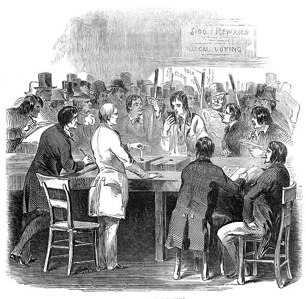 Balloting for president, 1844. Creator: Smyth