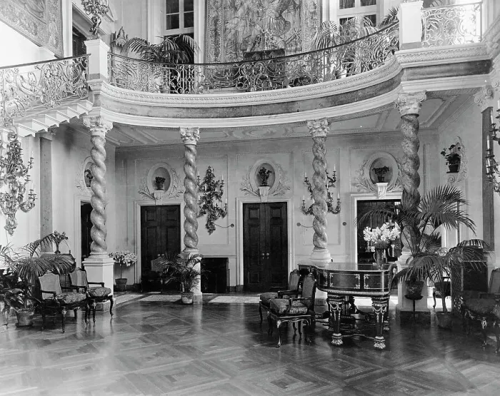 Framed Print : Ballroom in Larz Anderson house, Washington D.C. between 1890 and 1940. Creator: Frances Benjamin Johnston Framed Print : Ballroom in Larz Anderson house, Washington D.C. between 1890 and 1940. Creator: Frances Benjamin Johnston
