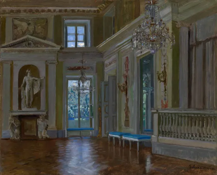 Framed Print : The Ballroom of the Lazienki Palace. Artist: Zhukovsky, Stanislav Yulianovich (1873-1944) Framed Print : The Ballroom of the Lazienki Palace. Artist: Zhukovsky, Stanislav Yulianovich (1873-1944)