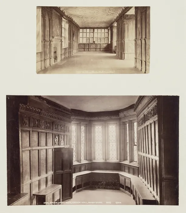 Framed Print : Ballroom and Oriel Window in the Dining Room, Haddon Hall, Derbyshire, between 1870 and 1880. Creator: George Washington Wilson Framed Print : Ballroom and Oriel Window in the Dining Room, Haddon Hall, Derbyshire, between 1870 and 1880. Creator: George Washington Wilson