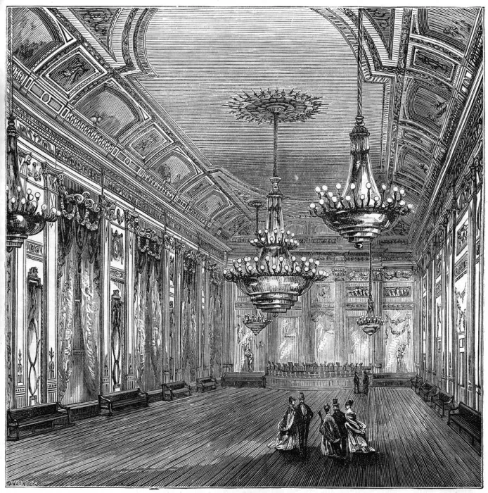 Framed Print : The ballroom at Williss Rooms, London, 1891 Framed Print : The ballroom at Williss Rooms, London, 1891