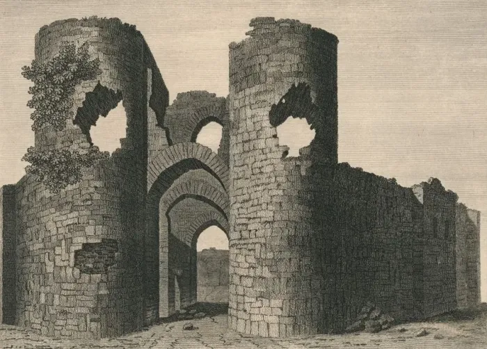 Framed Print : Ballyloghan Castle, 1792. Artist: J Newton Framed Print : Ballyloghan Castle, 1792. Artist: J Newton
