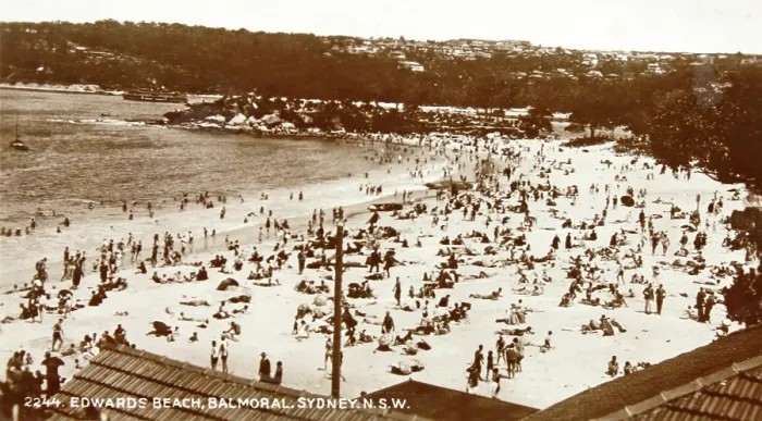 Framed Print : Balmoral Beach, c1920. Creator: Unknown Framed Print : Balmoral Beach, c1920. Creator: Unknown