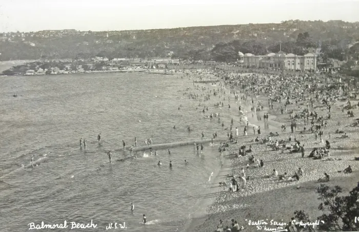 Framed Print : Balmoral Beach, Mosman, c1930. Creator: Unknown Framed Print : Balmoral Beach, Mosman, c1930. Creator: Unknown