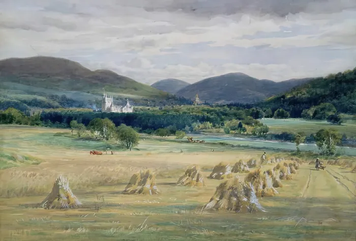 Framed Print : Balmoral Castle And Crathie Church, 1903. Creator: John Mitchell
