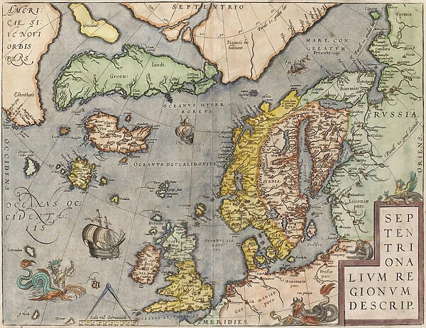 The Baltic Sea (From: Theatrum Orbis Terrarum), c. 1608-1610. Artist: Ortelius, Abraham (1527-1598)