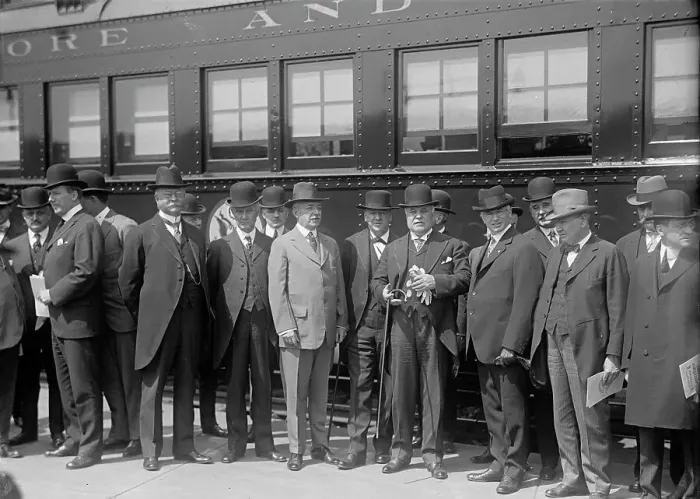 Framed Print : Baltimore And Ohio Railway - Cabinet Officers Inspecting Saftey First Train: Redfield... 1917. Creator: Harris & Ewing. Baltimore And Ohio Railway - Cabinet Officers Inspecting Saftey First Train: Redfield... 1917. Creator: Harris & Ewing Framed Print : Baltimore And Ohio Railway - Cabinet Officers Inspecting Saftey First Train: Redfield... 1917. Creator: Harris & Ewing. Baltimore And Ohio Railway - Cabinet Officers Inspecting Saftey First Train: Redfield... 1917. Creator: Harris & Ewing