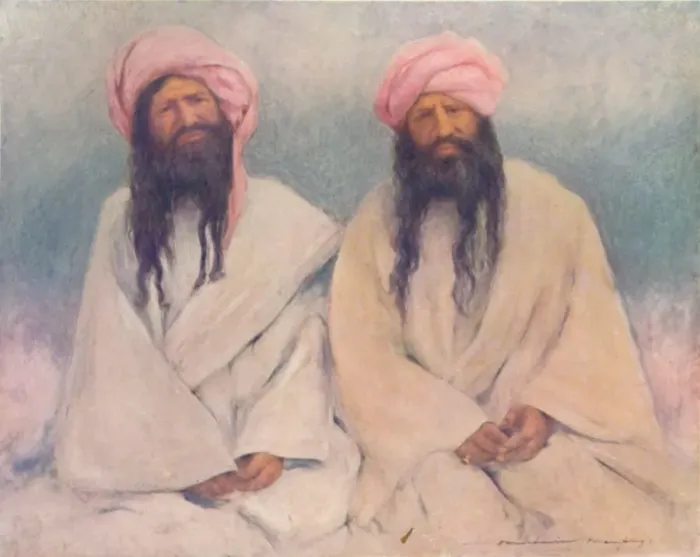 Framed Print : Two Baluch Chiefs, 1903. Artist: Mortimer L Menpes Framed Print : Two Baluch Chiefs, 1903. Artist: Mortimer L Menpes