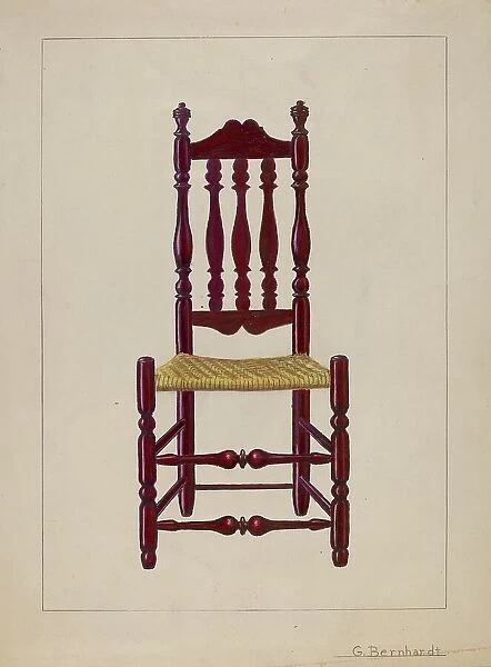 Baluster Back Chair, c. 1936. Creator: Gerald Bernhardt