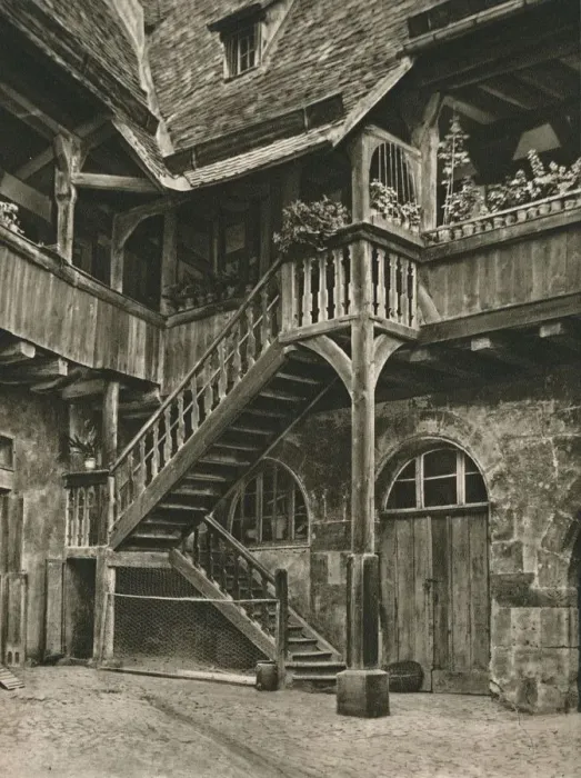 Framed Print : Bamberg - Corner in the courtyard of the Old Residence, 1931. Artist: Kurt Hielscher Framed Print : Bamberg - Corner in the courtyard of the Old Residence, 1931. Artist: Kurt Hielscher