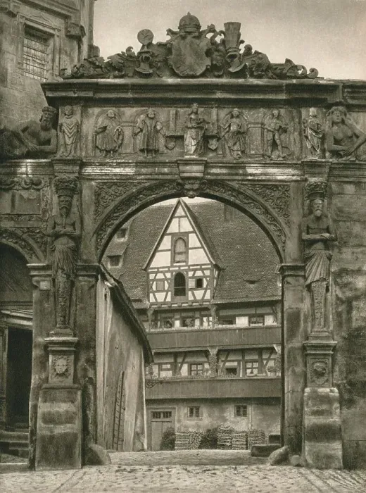 Framed Print : Bamberg - View of the Old Residence courtyard, 1931. Artist: Kurt Hielscher Framed Print : Bamberg - View of the Old Residence courtyard, 1931. Artist: Kurt Hielscher