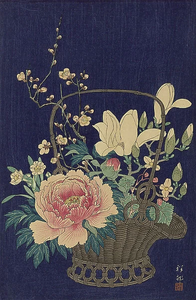 Bamboo Flowerbasket, 1932. Creator: Ohara, Koson (1877-1945)