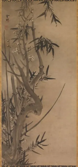 Framed Print : Bamboo and Plum, 1500s. Creator: Sesson Sh?kei (Japanese, active 1504-ca. 1589) Framed Print : Bamboo and Plum, 1500s. Creator: Sesson Sh?kei (Japanese, active 1504-ca. 1589)