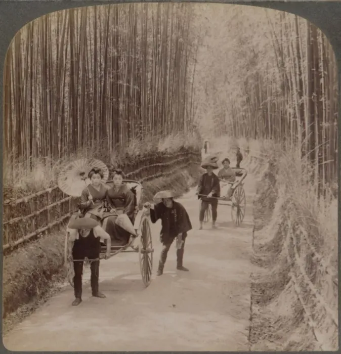 Framed Print : Under the bamboo trees - on the famous avenue near Kiyomizu, Kyoto, Japan, 1904 Framed Print : Under the bamboo trees - on the famous avenue near Kiyomizu, Kyoto, Japan, 1904