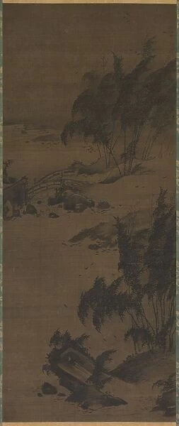 Bamboo in Wind, early 1500s. Creator: Genga (Japanese), attributed to